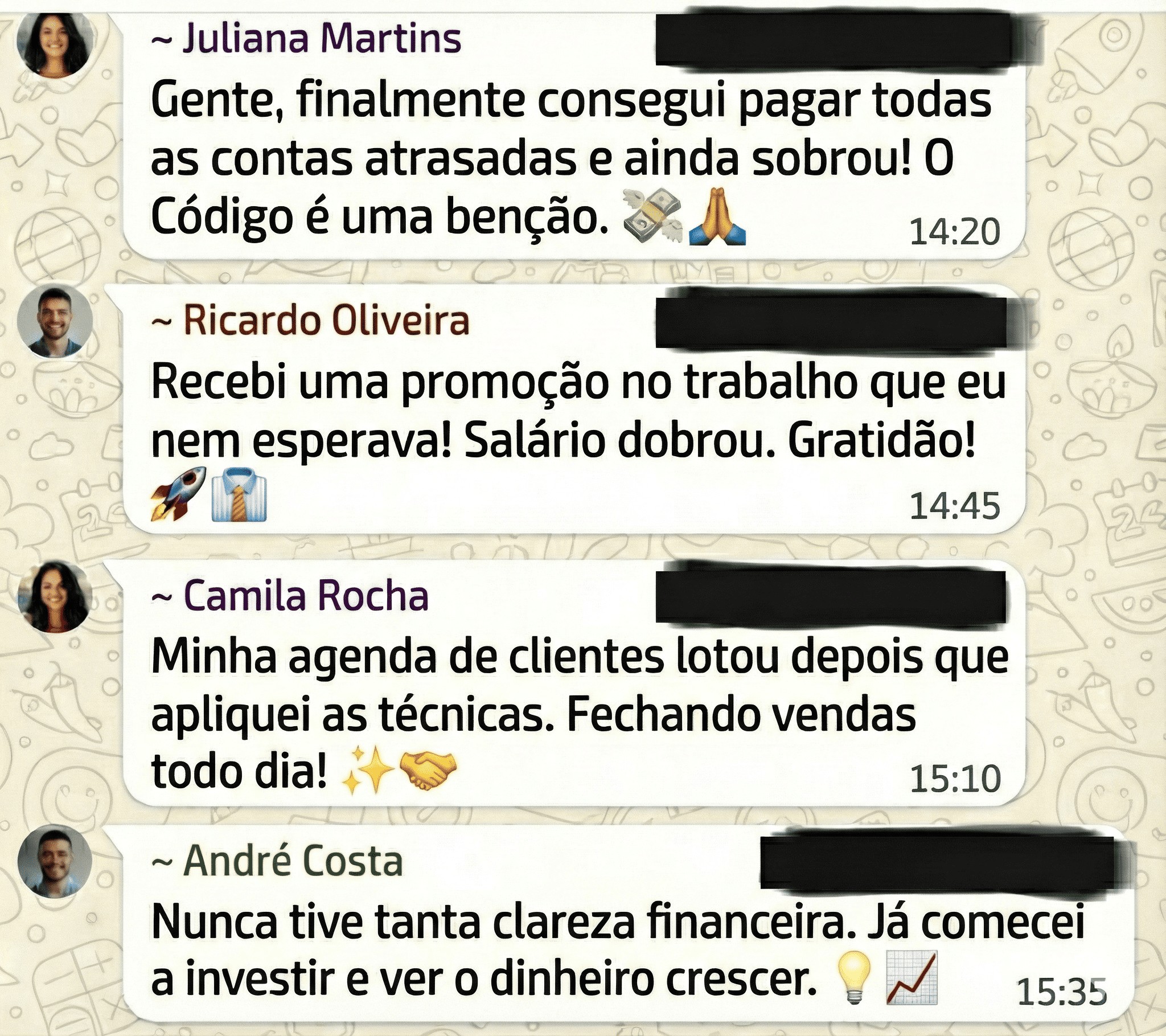 Feedback de aluno do Código da Prosperidade